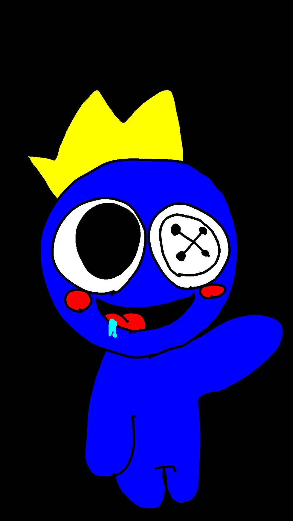 ai character: Blue  background