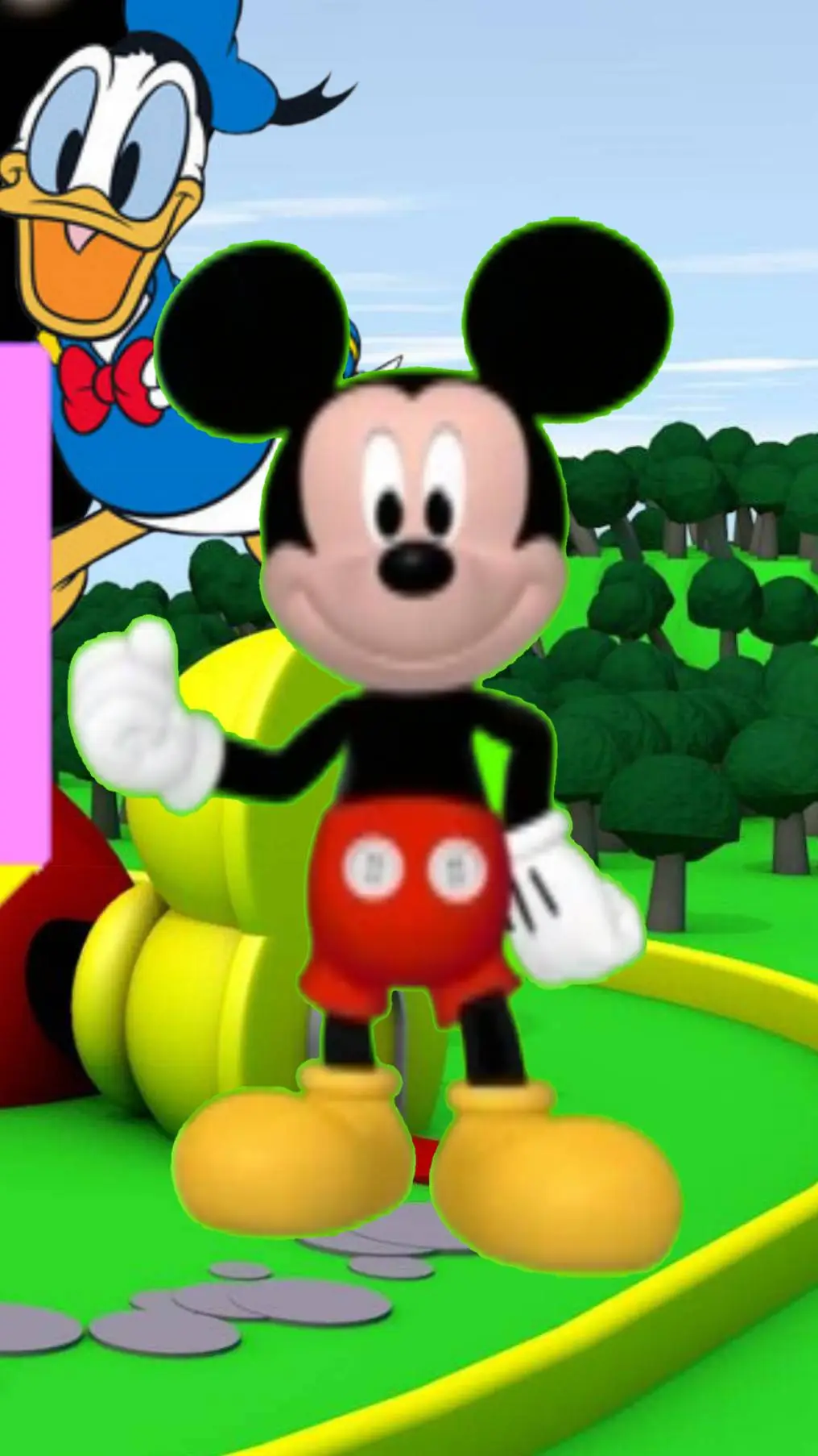 ai character: Mickey Mouse background