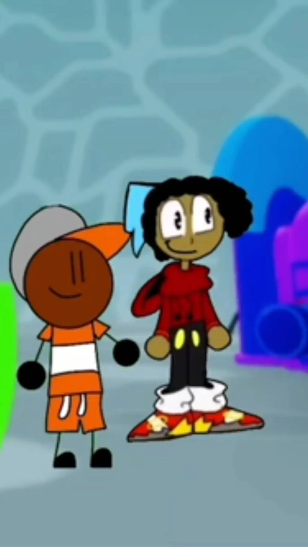 ai character: Jay and GK  background