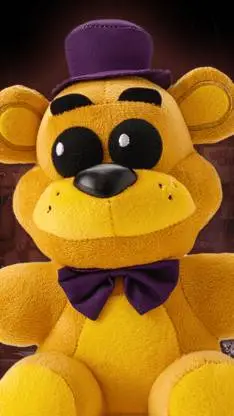 ai character: Fred bear plushie  background
