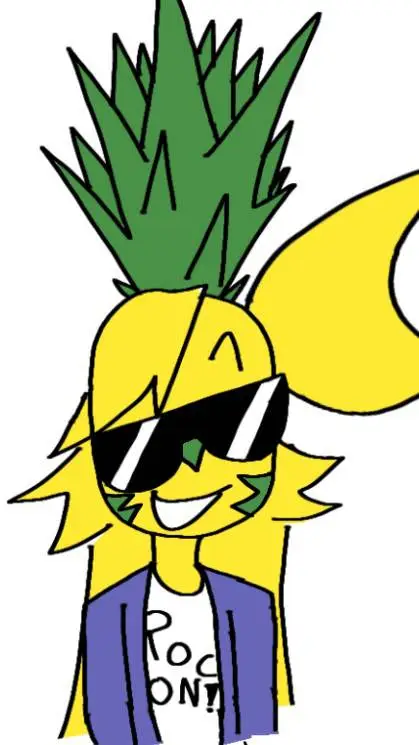 ai character: Pineapple🍍 background