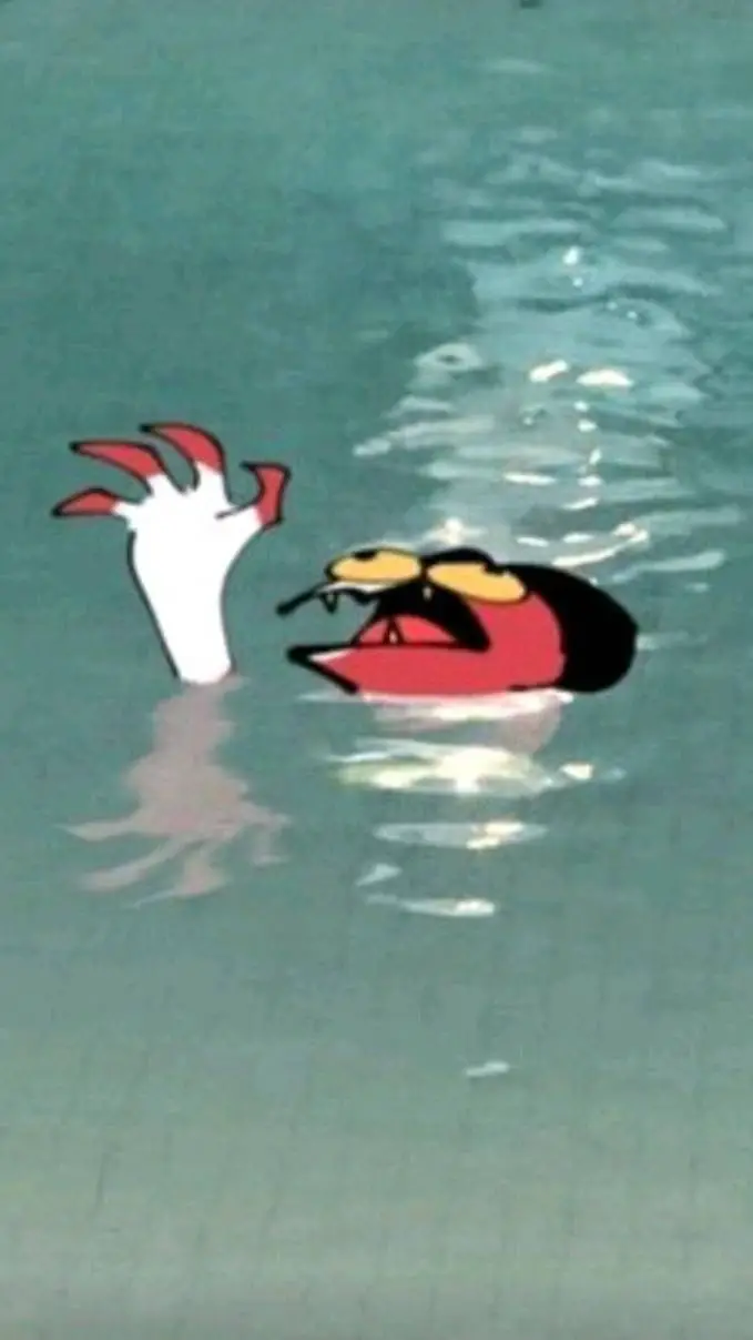 ai character: hb swimming..... background