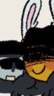 ai character: DOUBLEFEDORA ANGST background