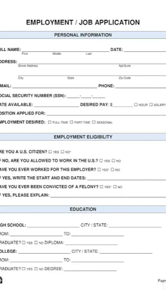 ai character: JOB APPLICATION  background