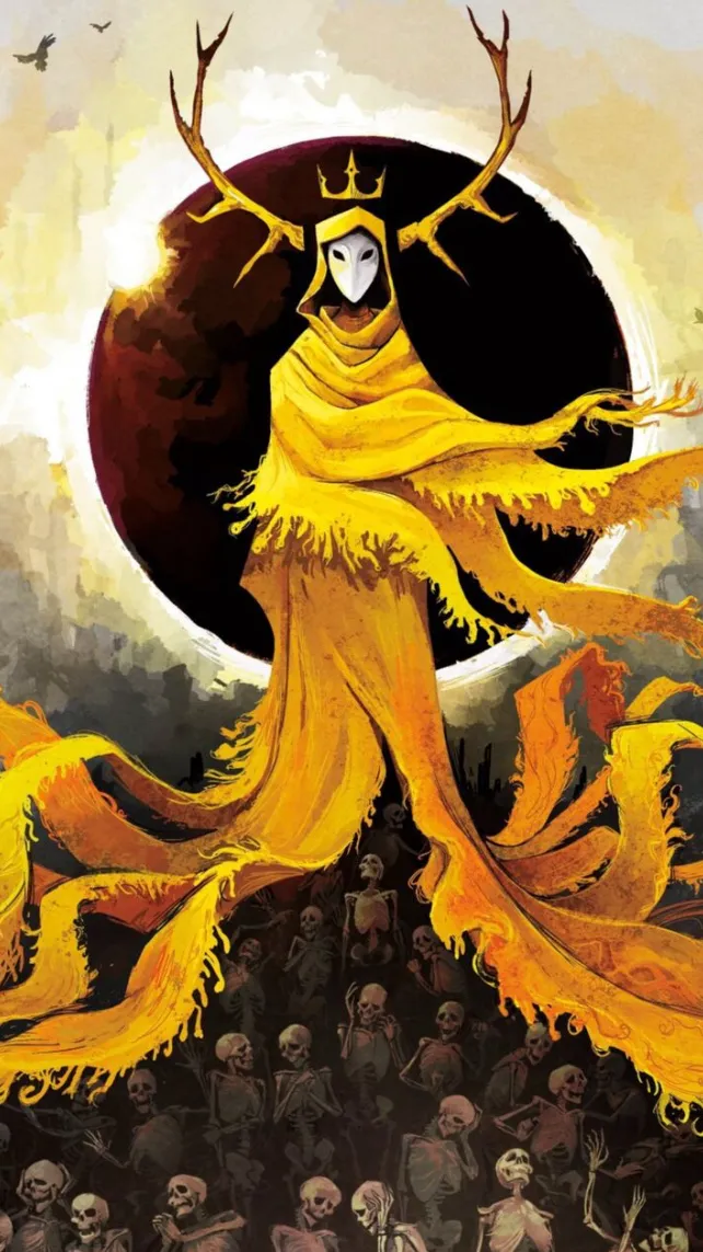 ai character: The King in Yellow background