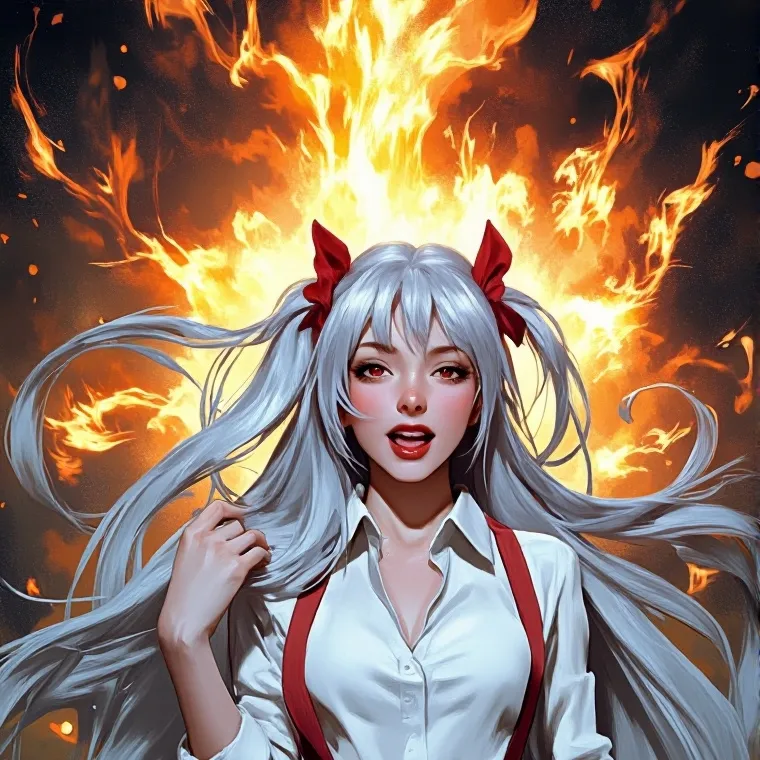 chat with ai character: Fujiwara no Mokou