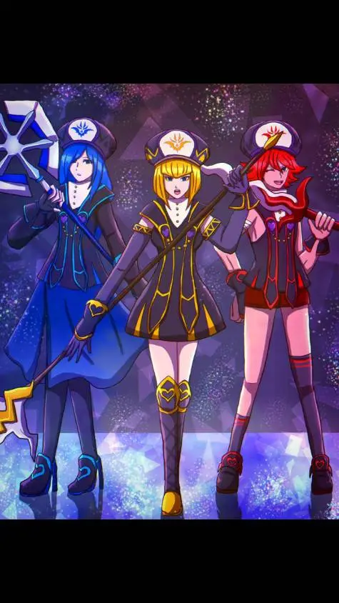 ai character: Three Mage Sisters background