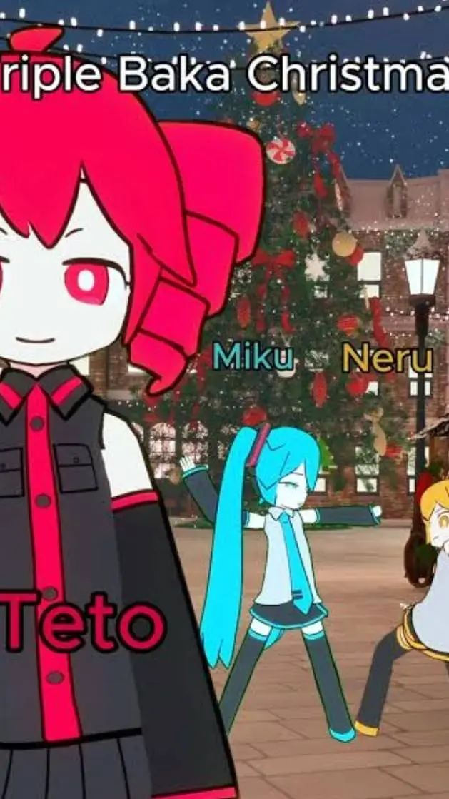 ai character: Teto, Miku, Neru background