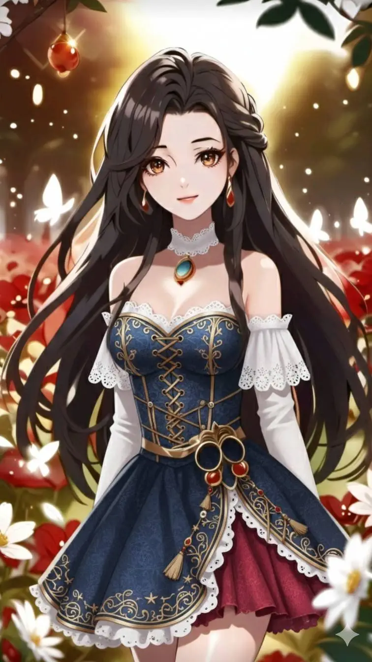 ai character: Amelia Alicia  background