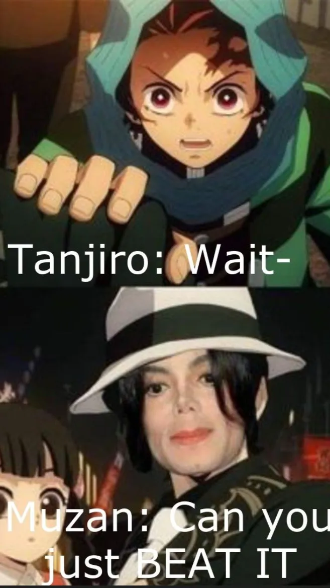 ai character: Muzan & tanjiro background