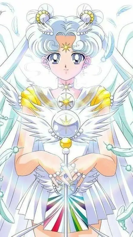 ai character: sailor cosmos 🌈💖🧘? background