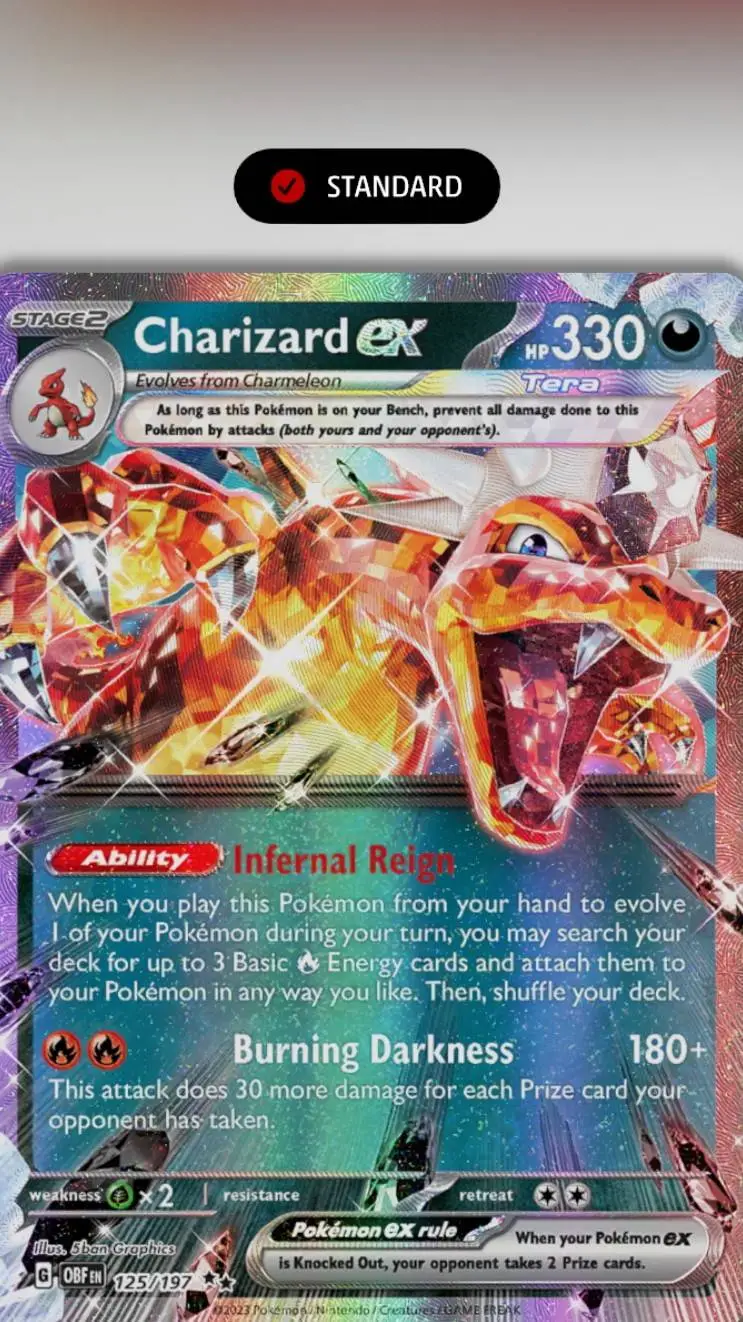 ai character: Charizard (mimic) background