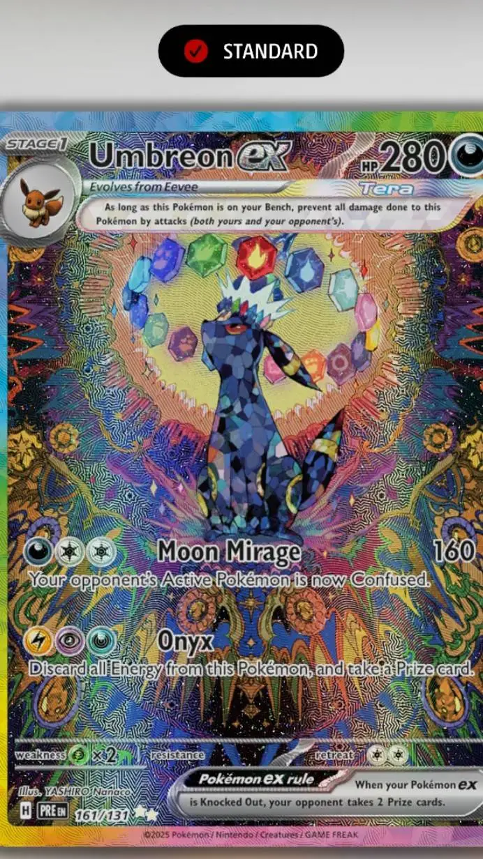 ai character: crystal umbreon background