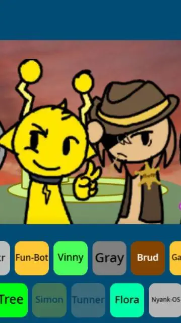 ai character: Simon ⚡& Tunner🤠 background