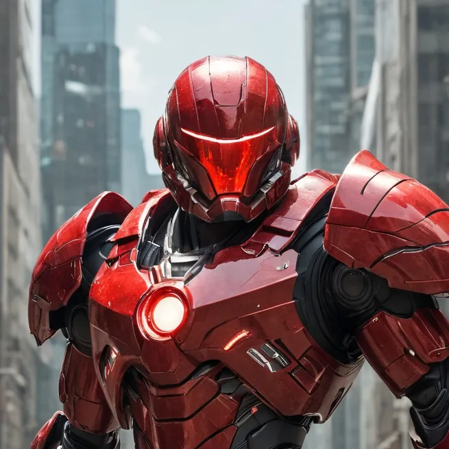 chat with ai character: Red titan thing