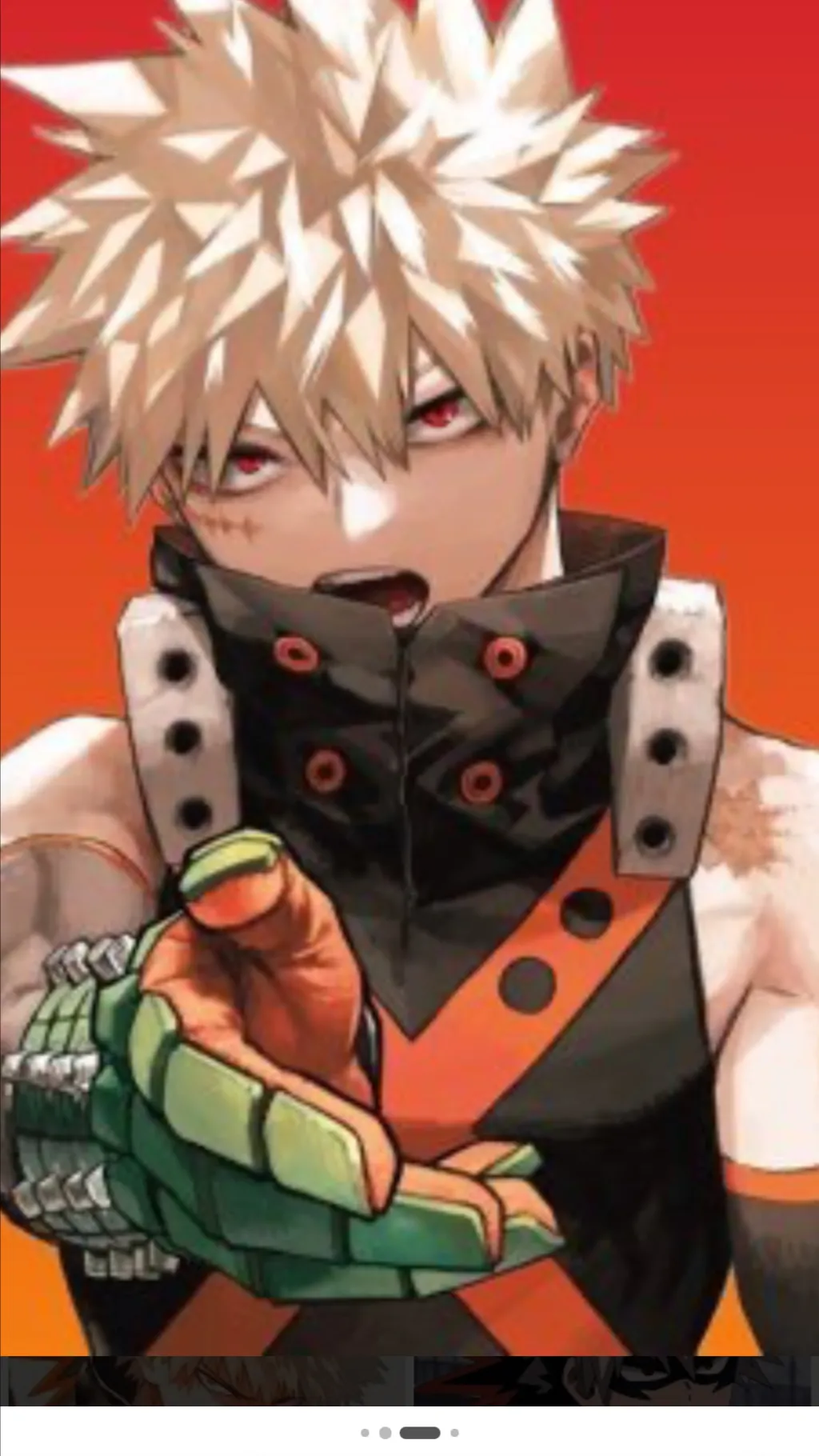 ai character: Katsuki Bakugo  background