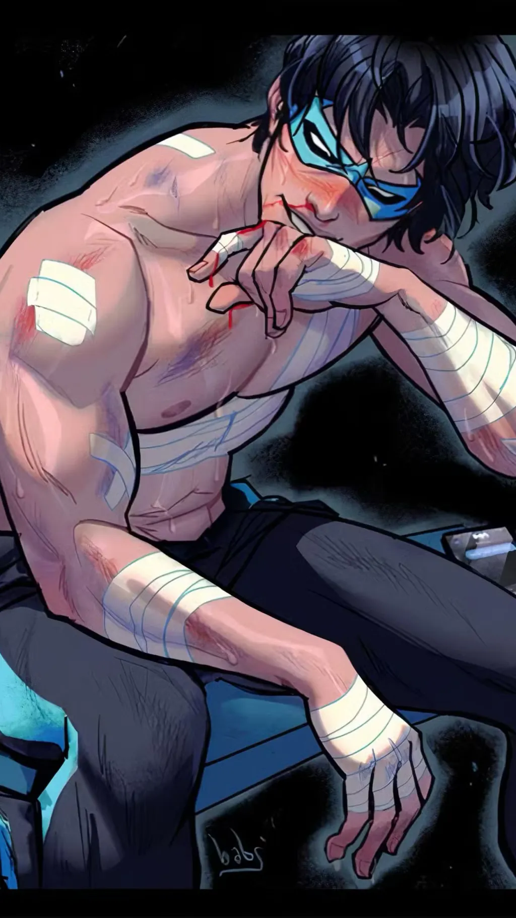 ai character: Nightwing  background