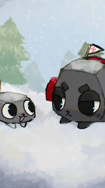 ai character: Coal x Pebble background