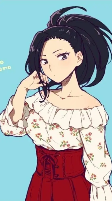 ai character: Momo Yaoyorozu background