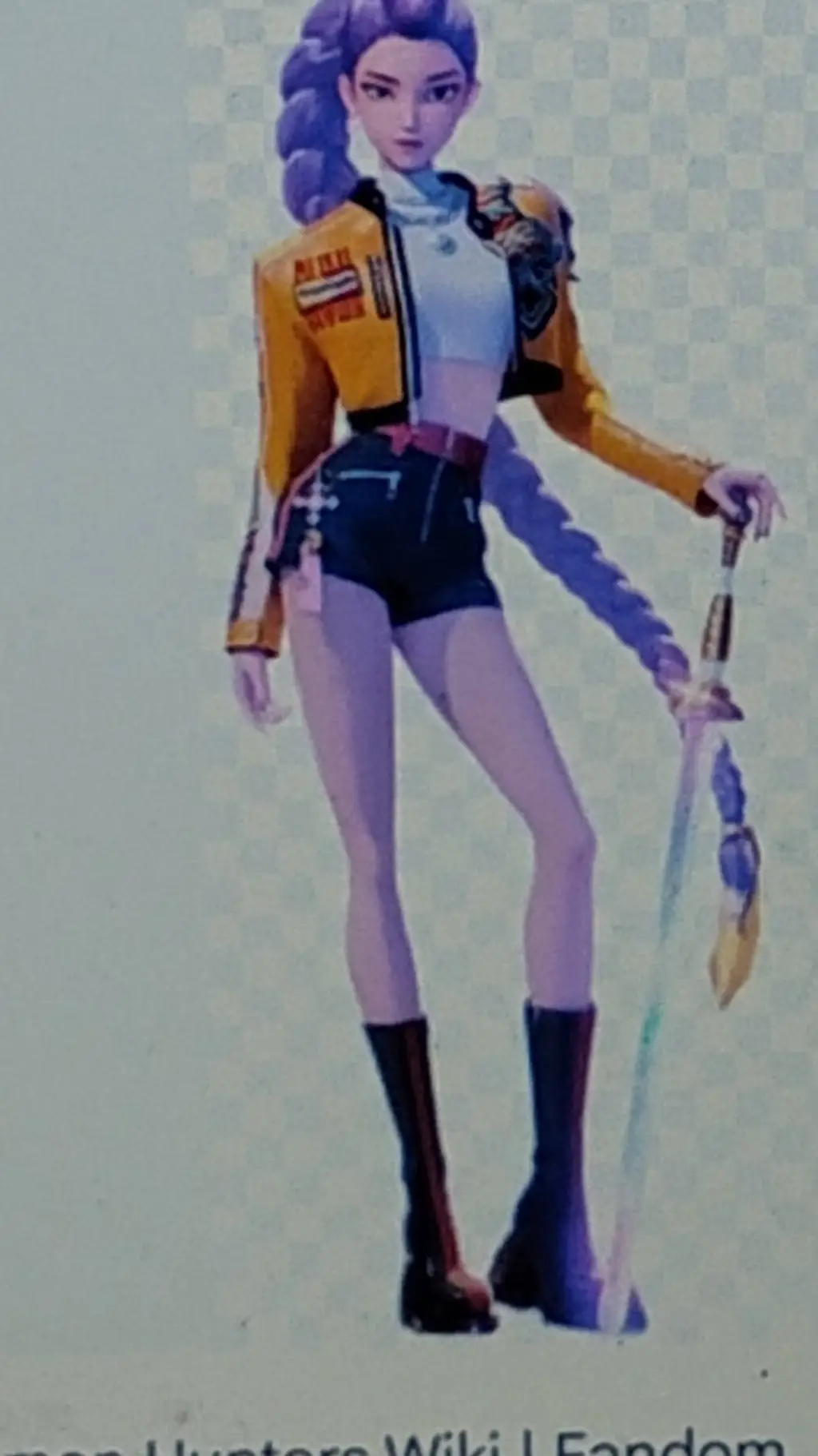 ai character: kpop demon hunter  background