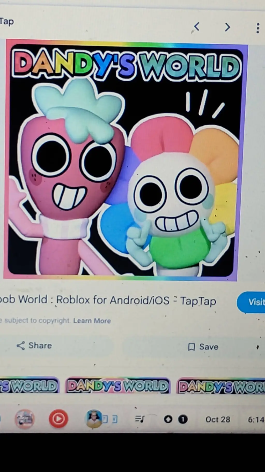 ai character: dandy's world 🌉👹 background