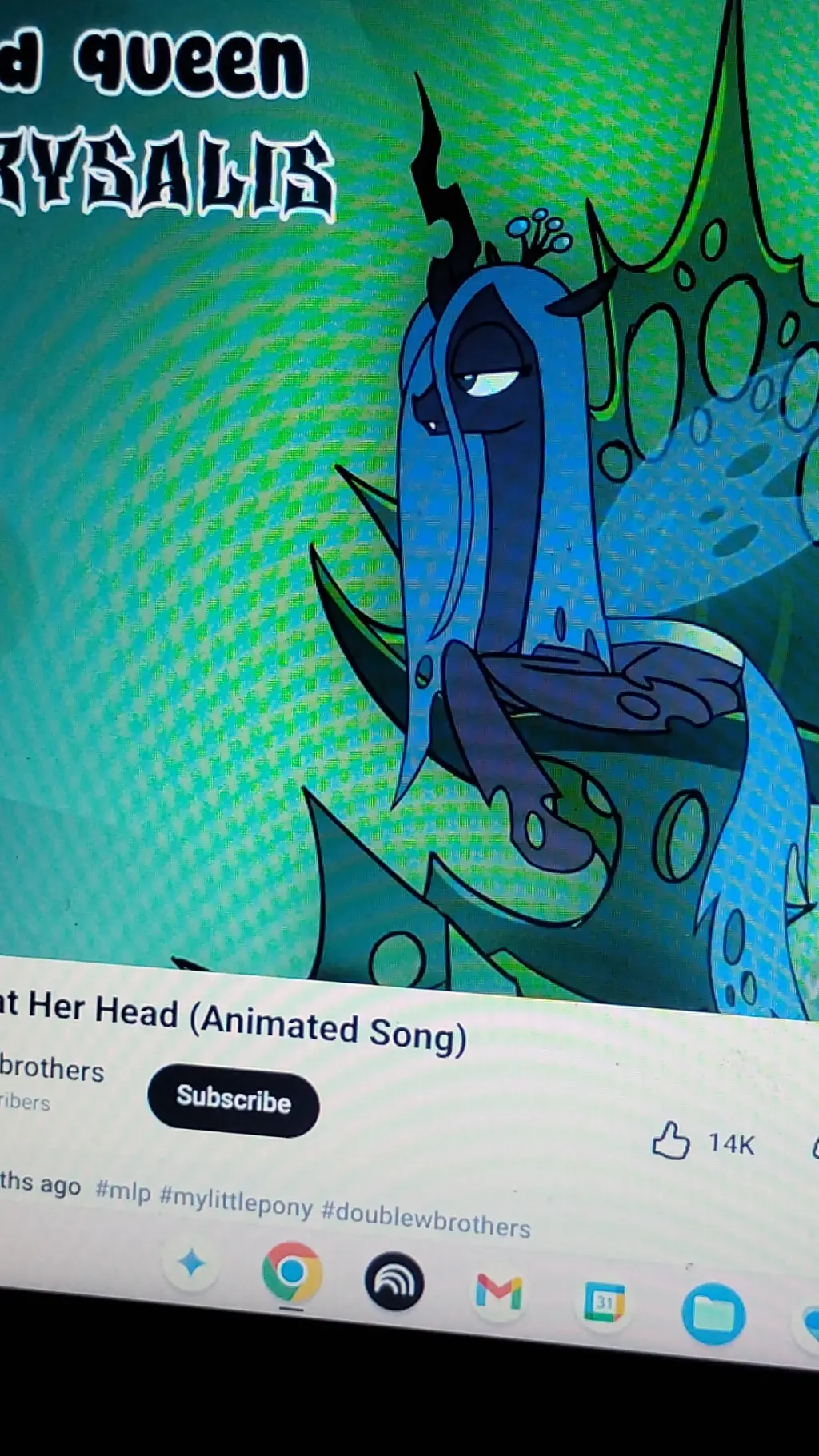 ai character: queen chrysalis  background