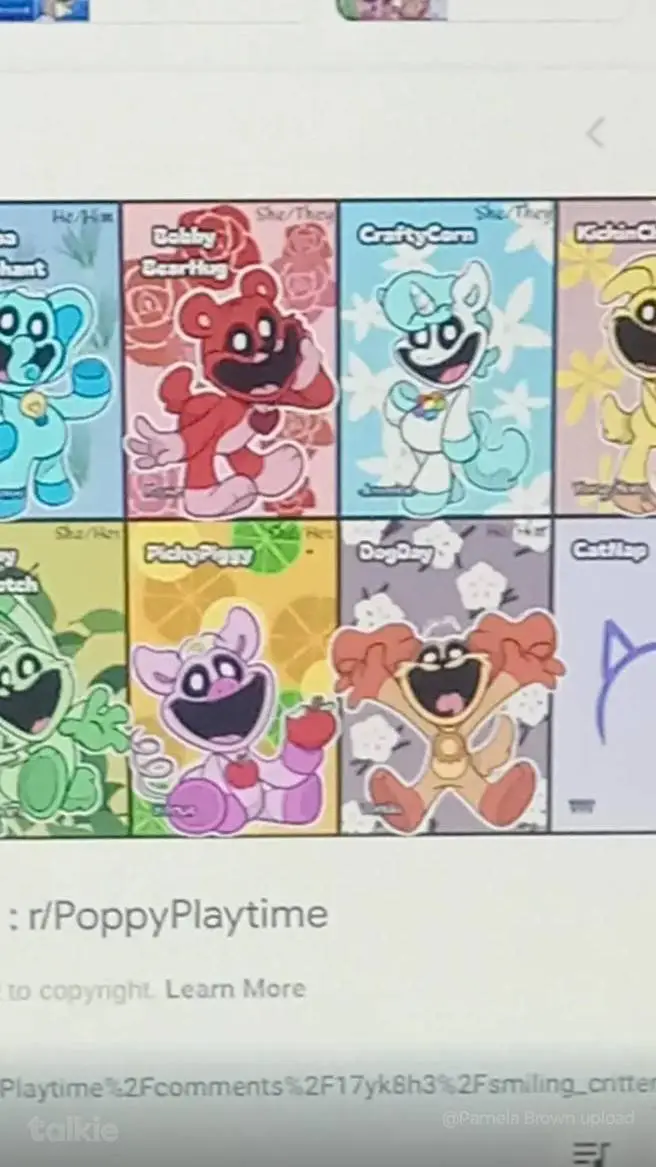 ai character: smiling critters  background