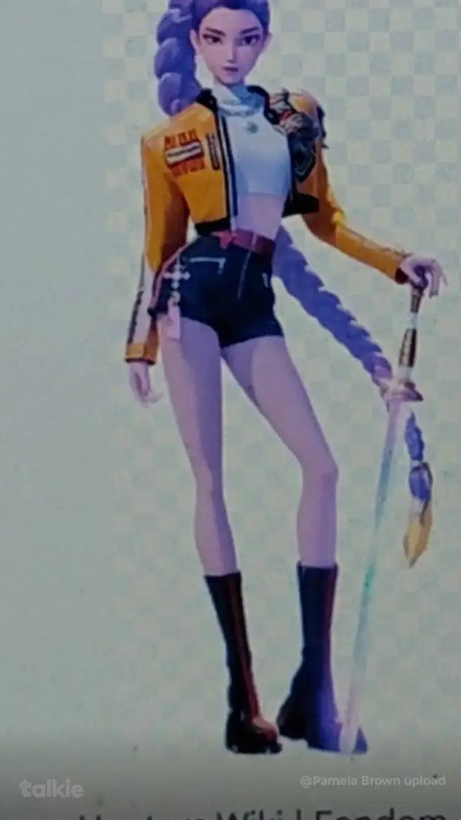 ai character: kpop demon hunter  background
