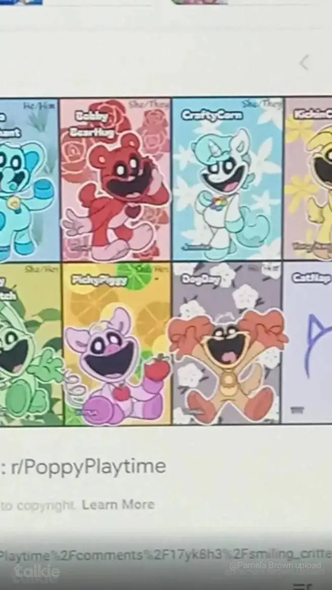 ai character: smiling critters  background