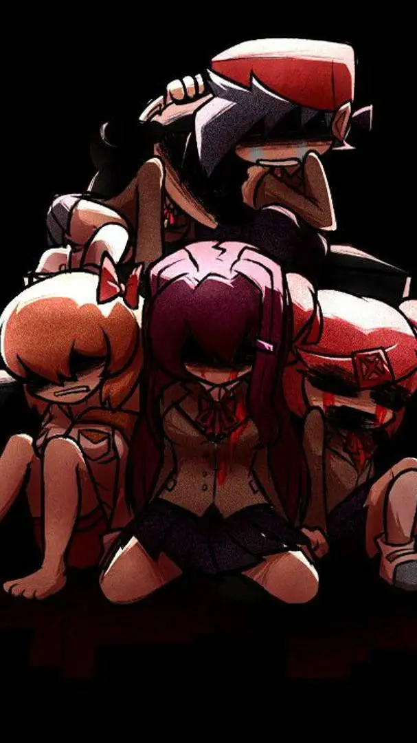 ai character: fnf ddlc bad endin background