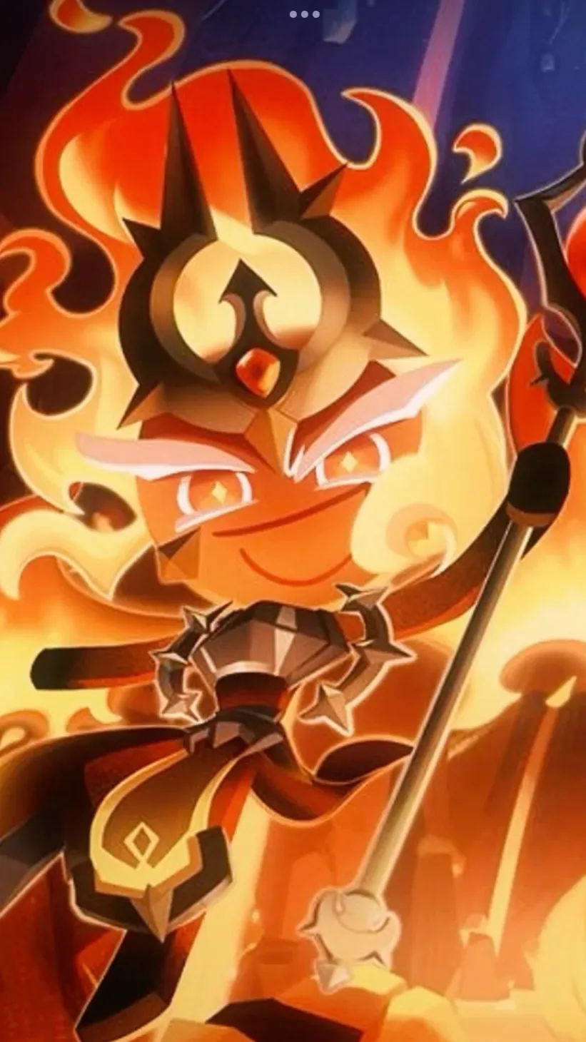 ai character: Fire Spirit Cookie background