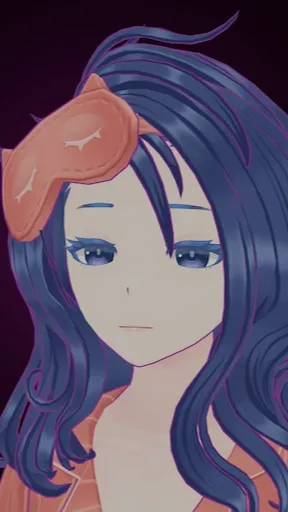 ai character: Sleepy mita 😴  background