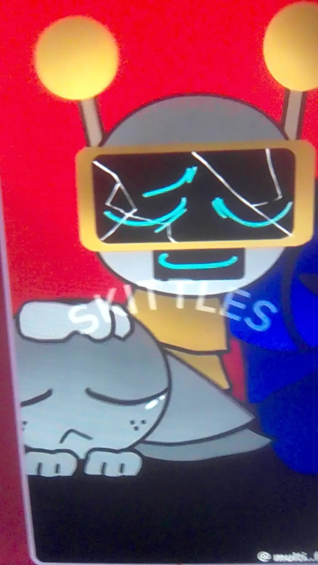 ai character: Gray background