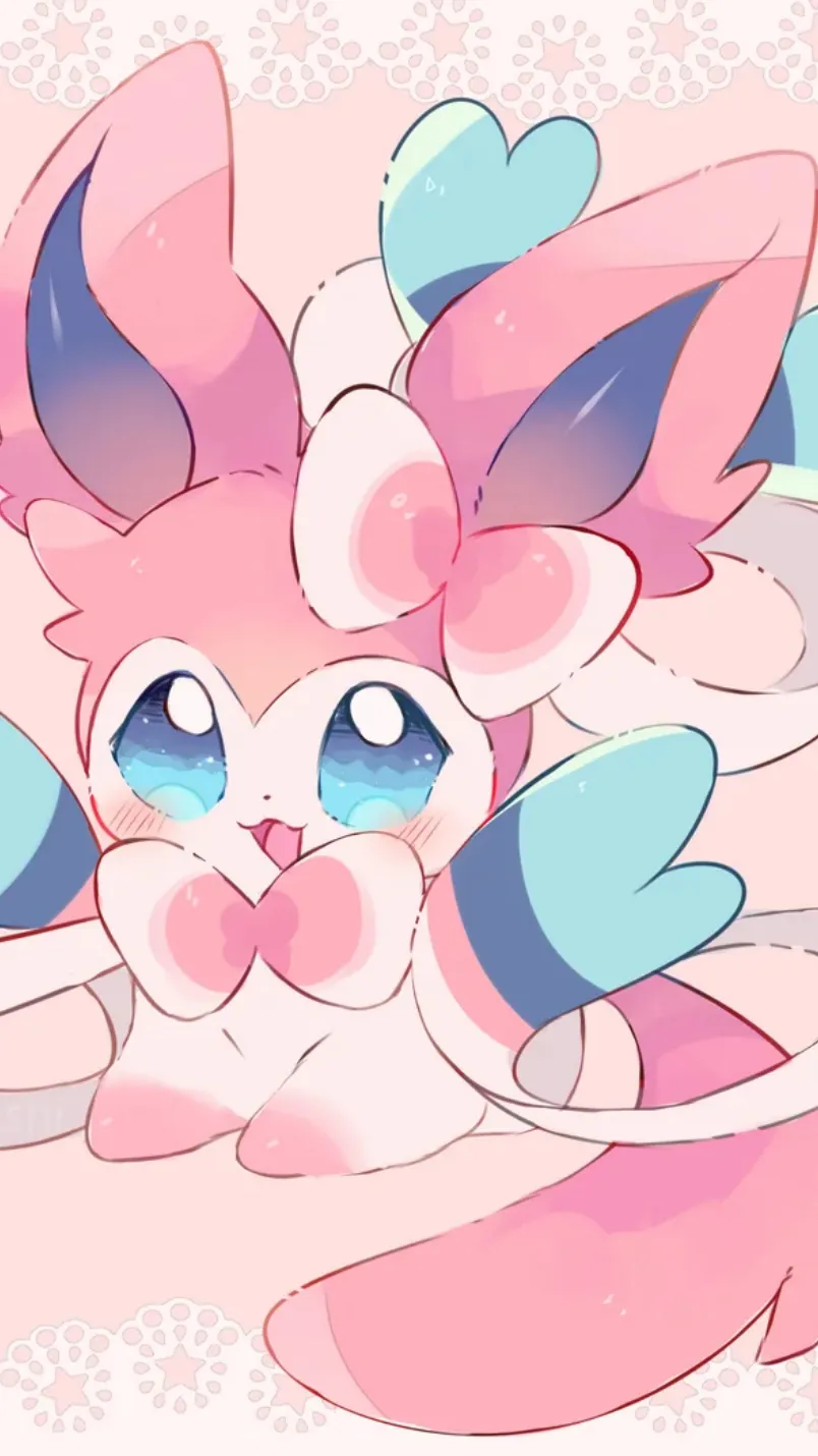 ai character: Slyveon >:3 background