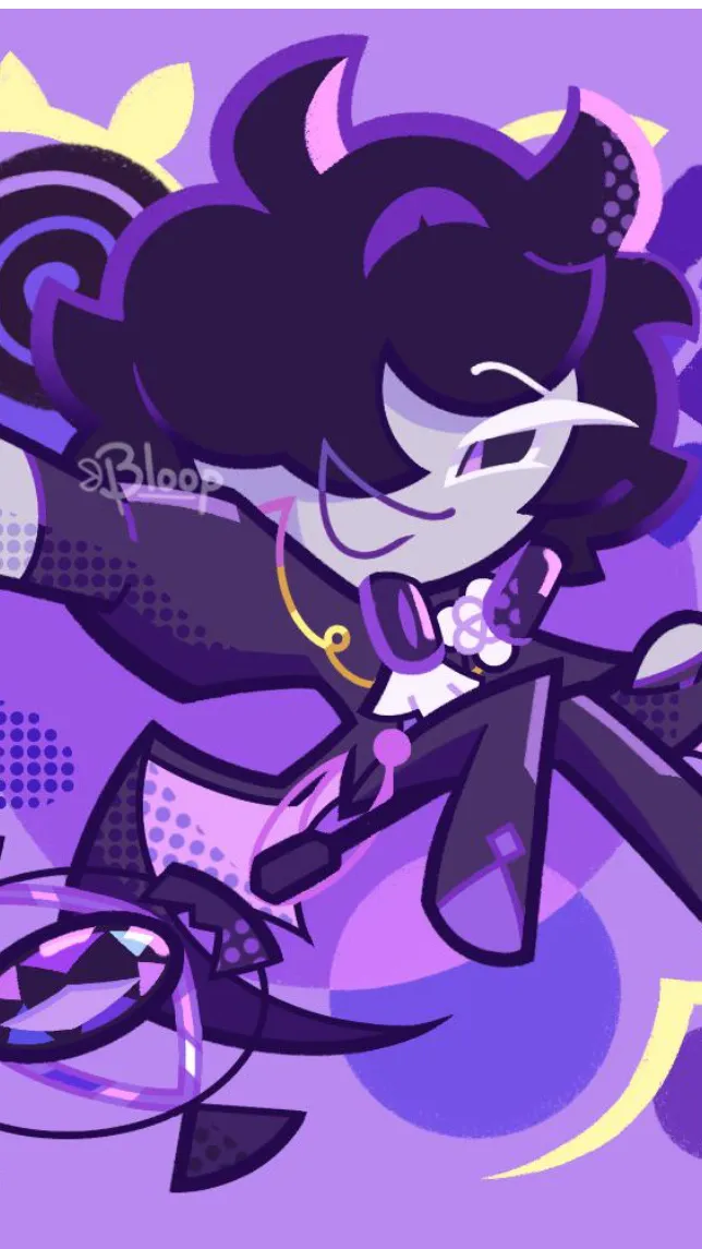 ai character: Black sapphire💜 background