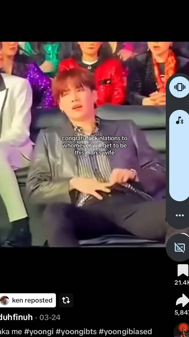 ai character: suga From bts  background