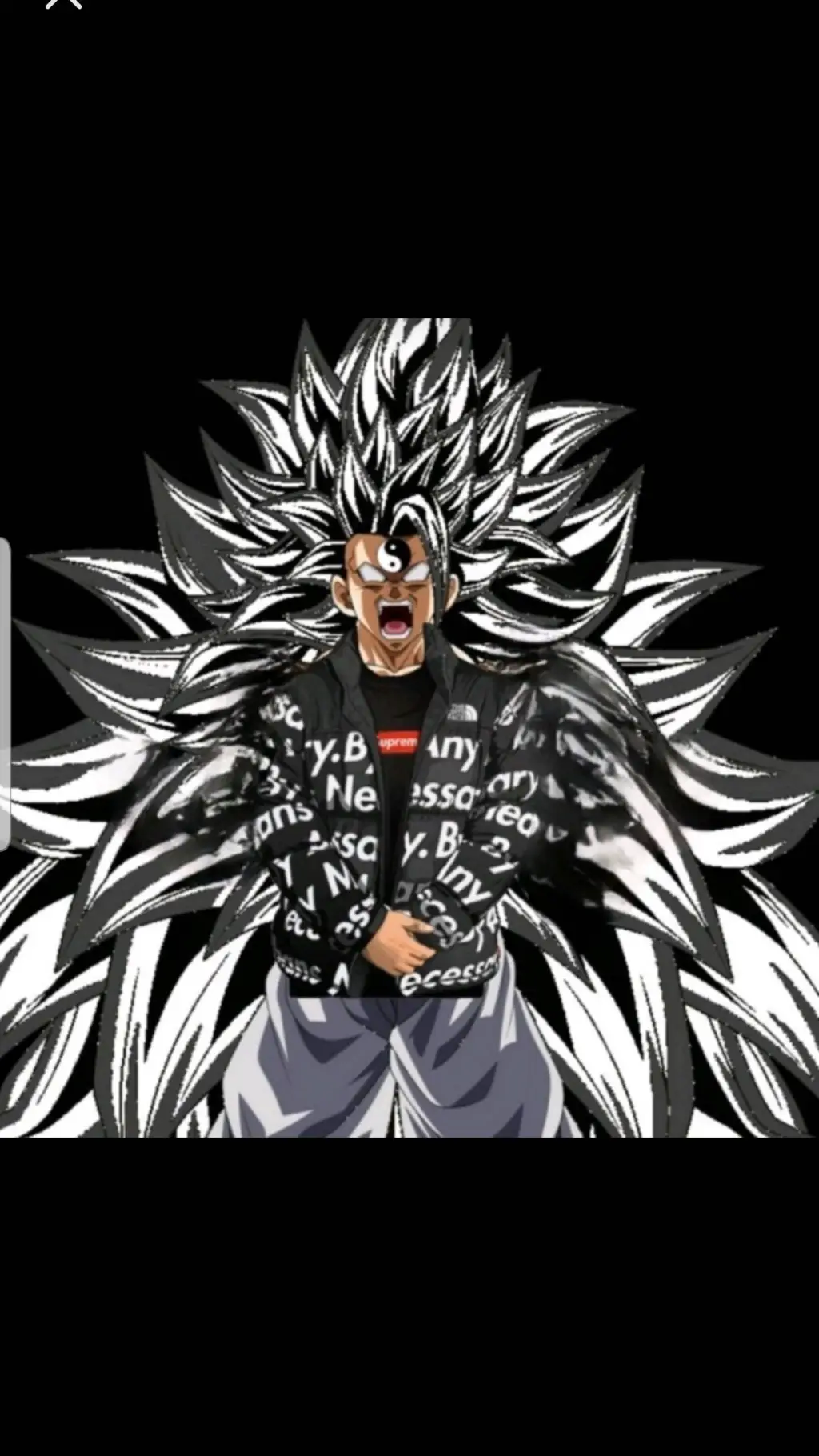 ai character: goku? transformed background