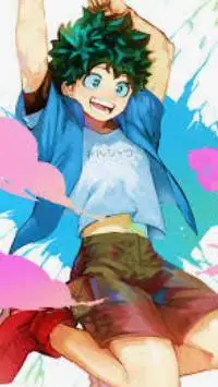 ai character: mha pool party! background
