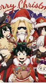 ai character: Mha Christmas  background