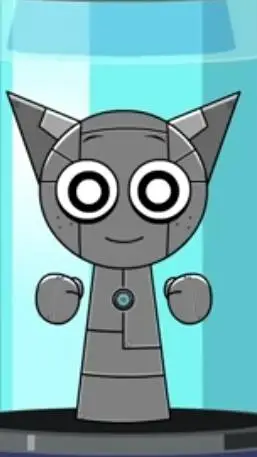 ai character: Robot Gray background