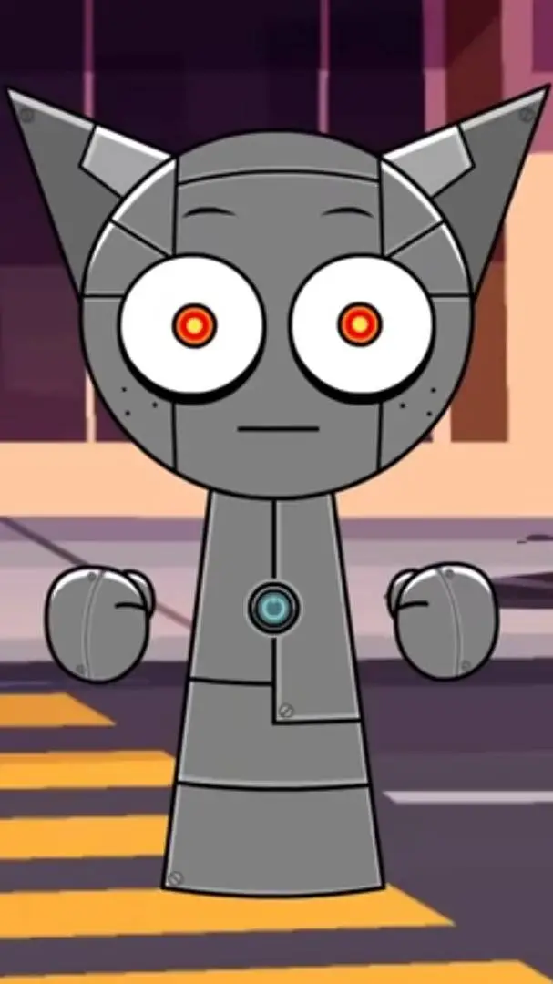ai character: Evil Robot Gray RM background
