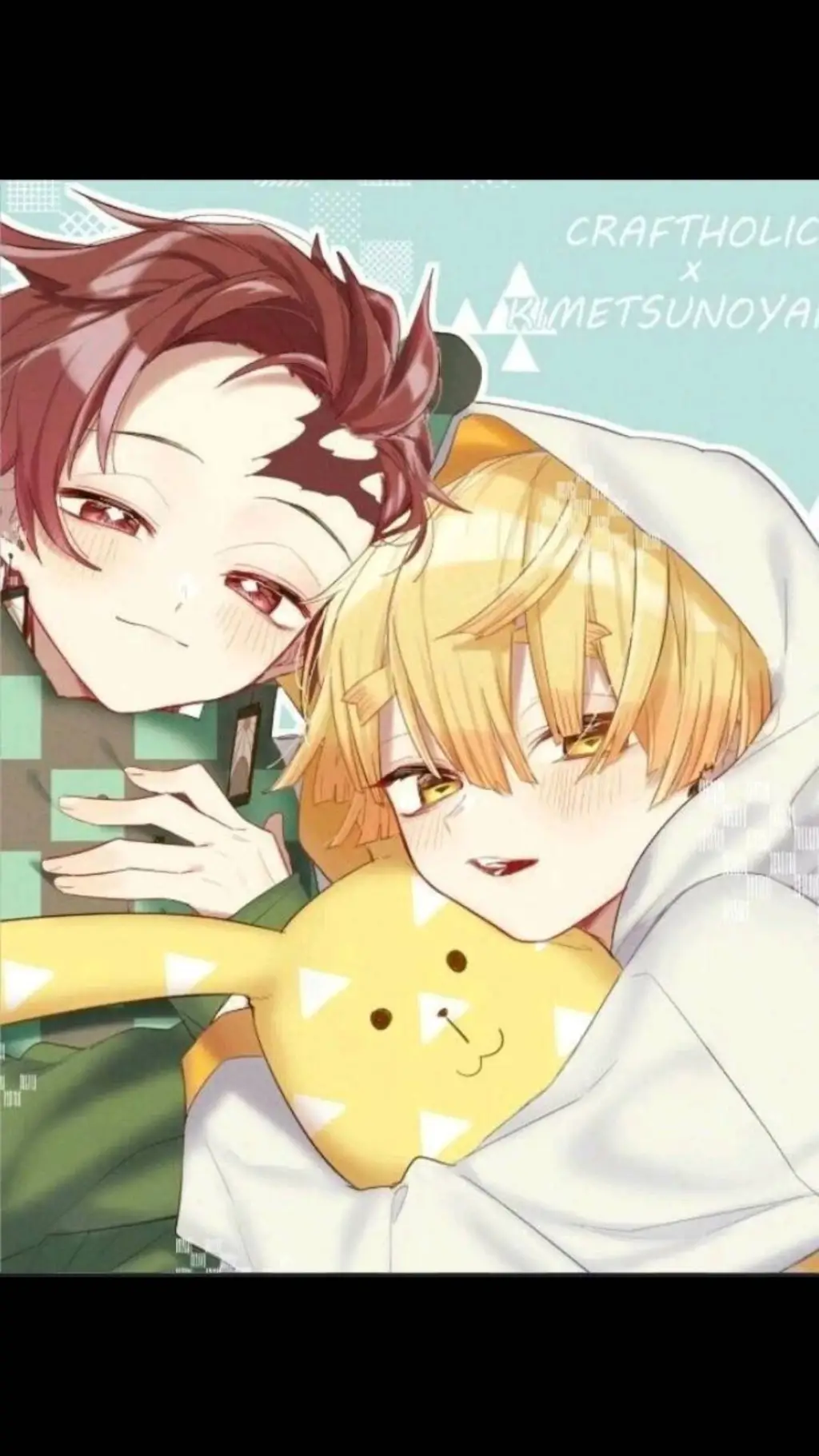 ai character: Zenitsu x Tanjiro background