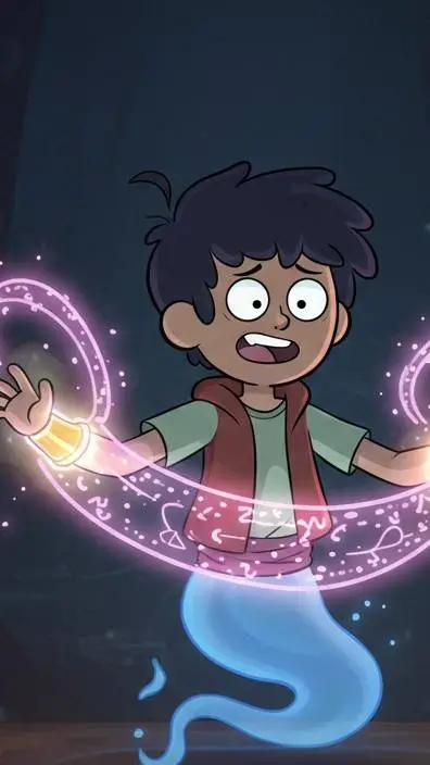ai character: genie magic background