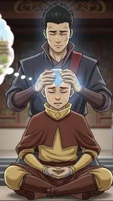 ai character: Aang  background