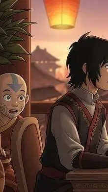 ai character: Aang  background