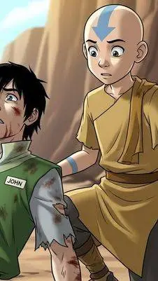 ai character: Aang  background