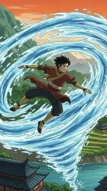 ai character: Aang  background