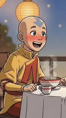 ai character: Aang  background