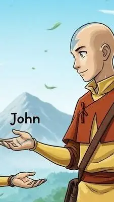 ai character: Aang  background