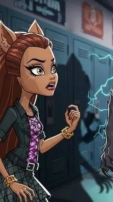 ai character: Clawdeen wolf  background